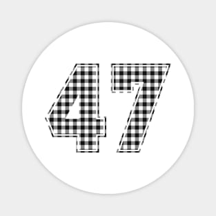 Plaid Number - 47 - Dark Magnet